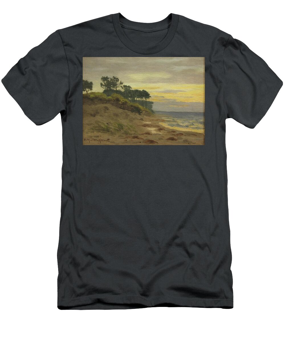 Kuste T-Shirt featuring the painting An der Kuste Weststrand by Paul Muller-Kaempff