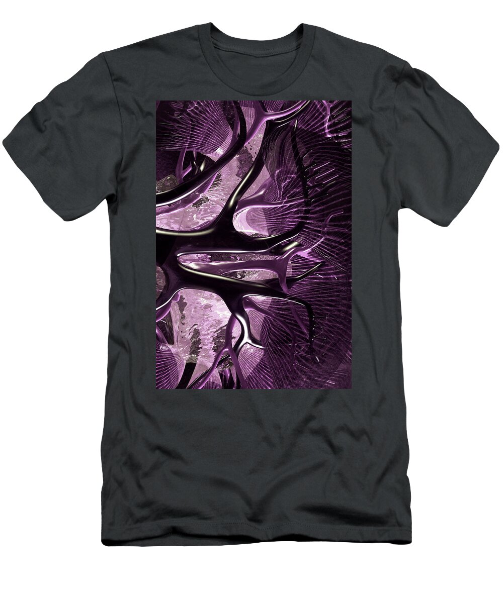 Trunk T-Shirt featuring the digital art Anatomy Abstract 1 Purple Portrait by Russell Kightley