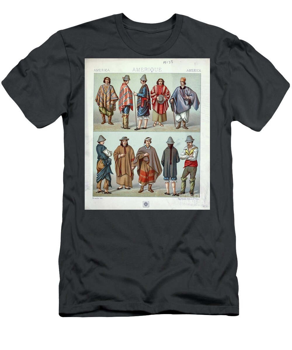 Ancient T-Shirt featuring the photograph Ancient Indigenous American clothing p1 by Historic illustrations