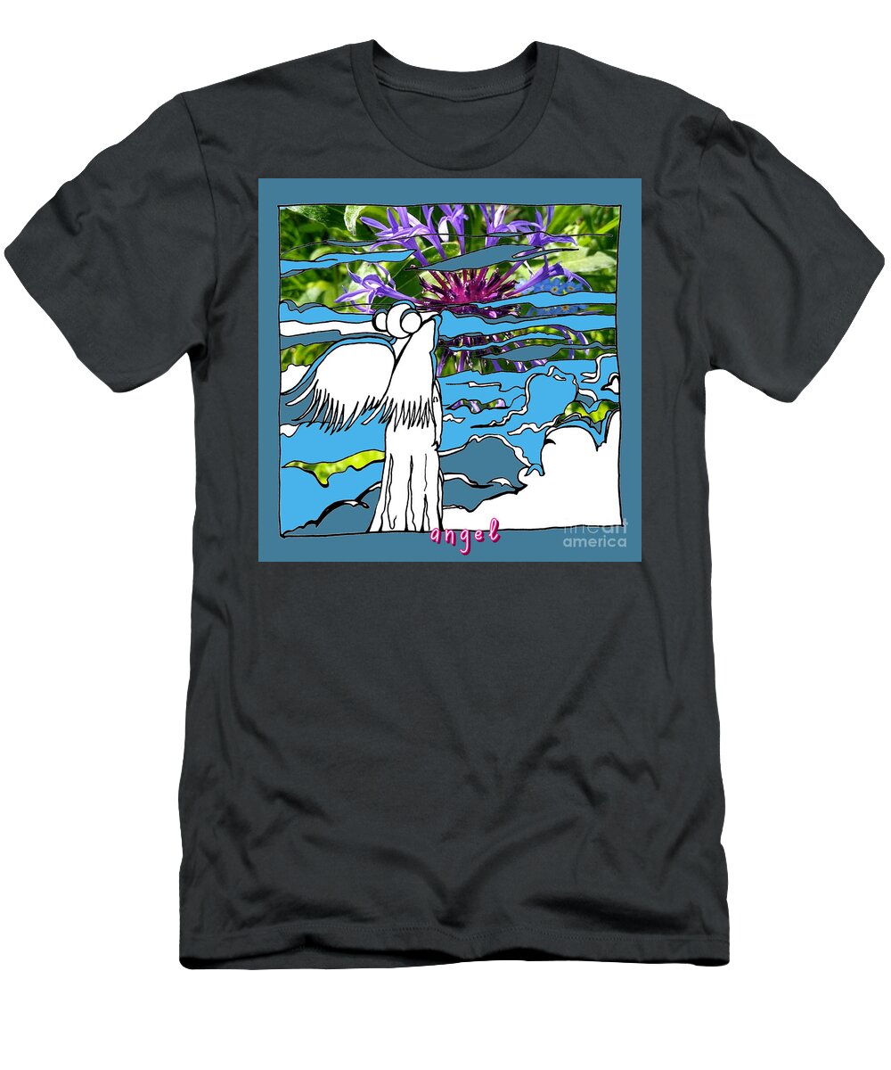 Drawing And Photography T-Shirt featuring the drawing Angel by Carol Rashawnna Williams