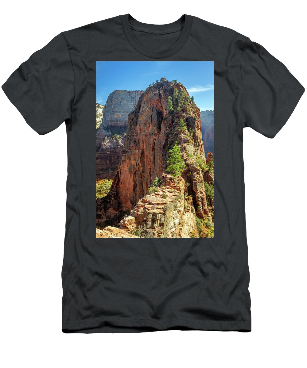 Zion T-Shirt featuring the photograph Angels landing in Zion by Pierre Leclerc Photography