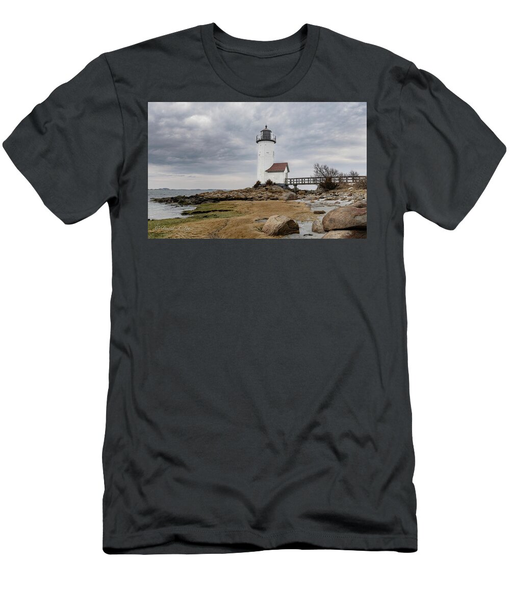 Lighthouse T-Shirt featuring the photograph Annisquam Lighthouse by David Lee