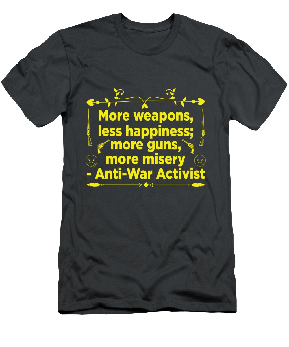 Protest T-Shirt featuring the painting Anti war activist 18-01A by Celestial Images