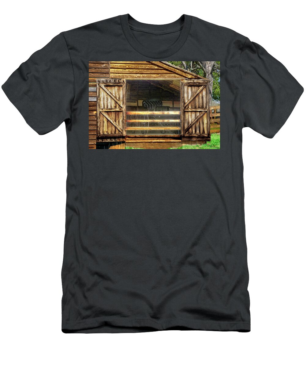 Photo T-Shirt featuring the photograph Appomattox Courthouse Barn by Anthony M Davis