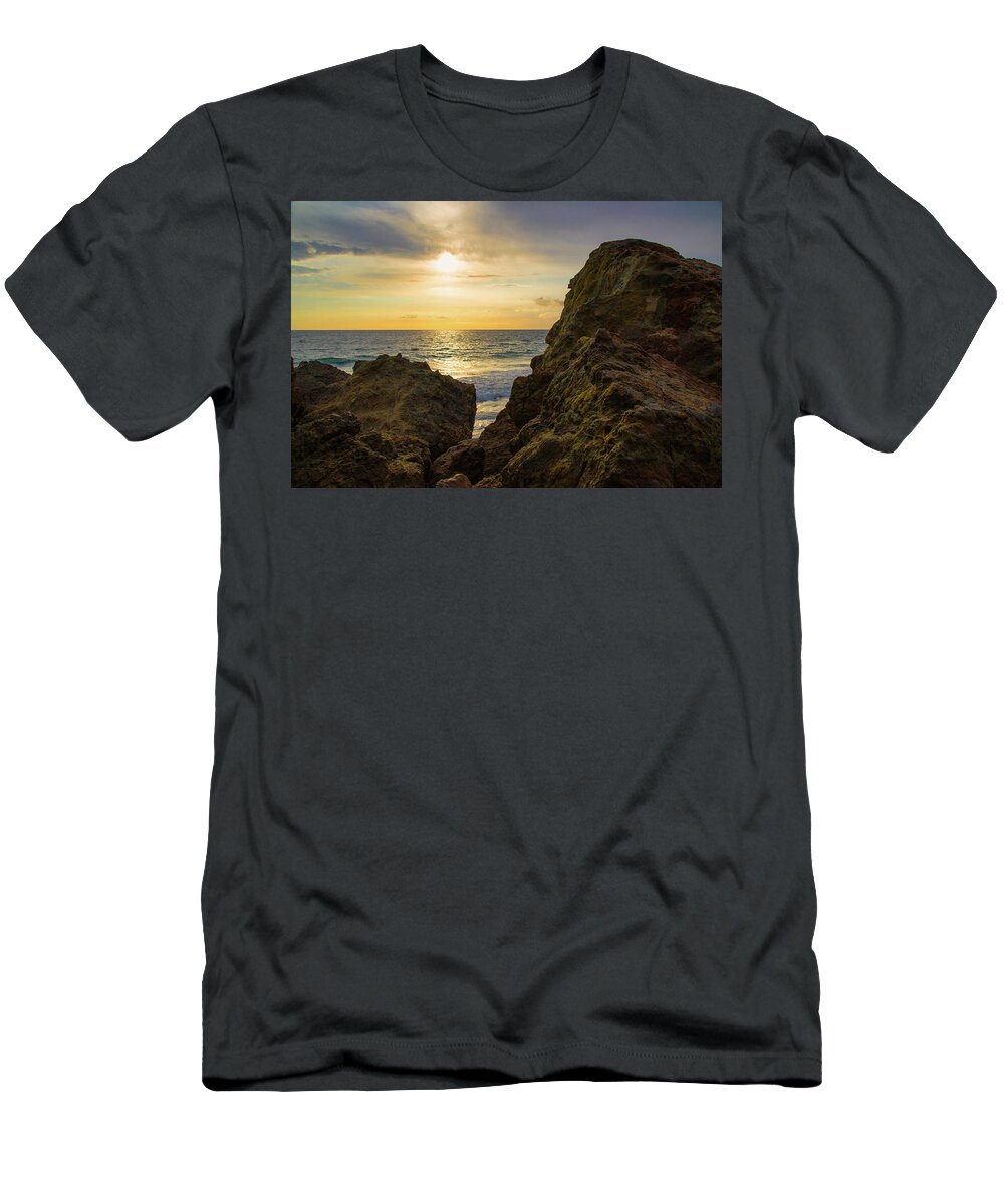 Ocean T-Shirt featuring the photograph Approaching Sunset at Point Dume by Matthew DeGrushe