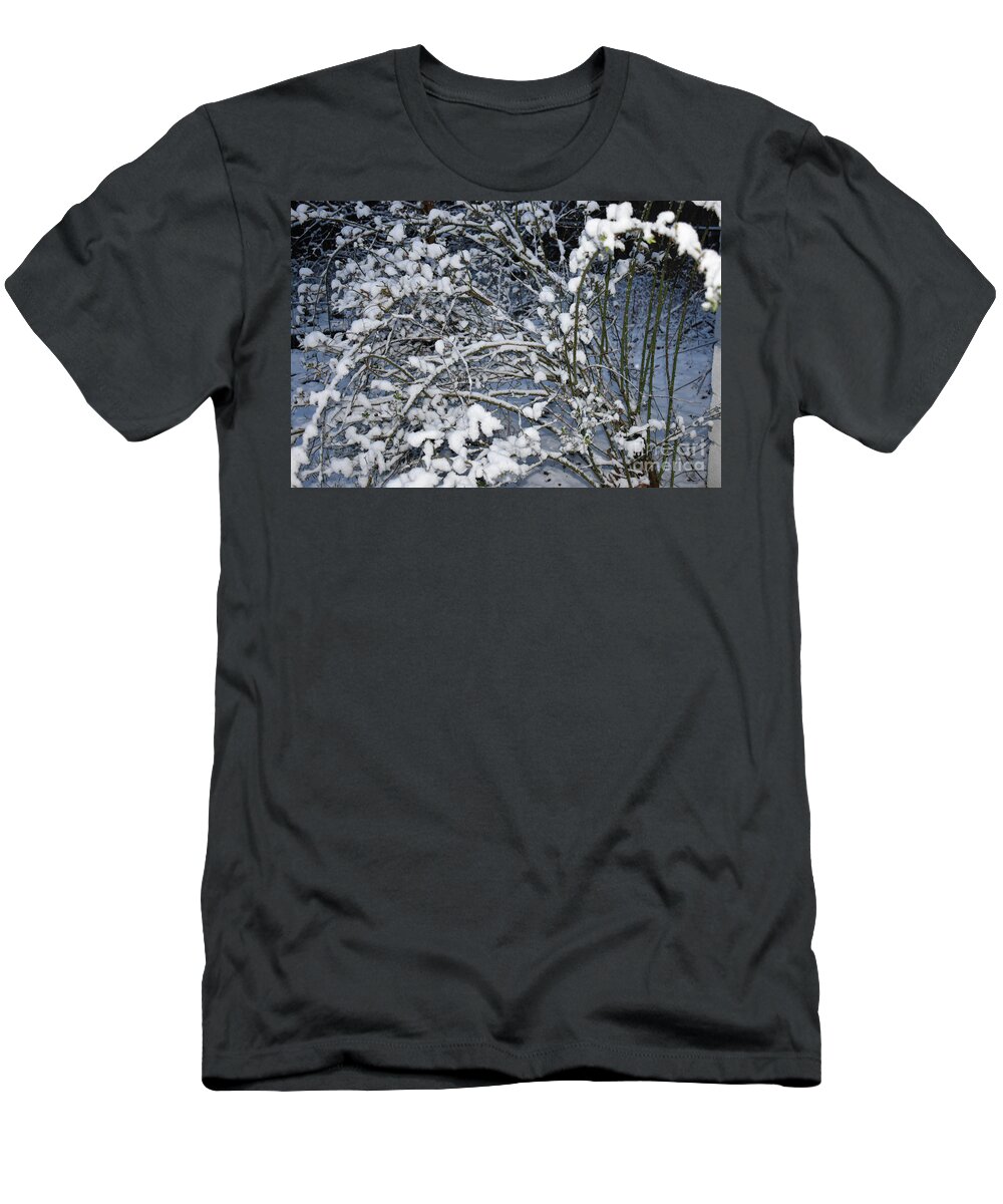 April Snow T-Shirt featuring the photograph April Snow Curves by Anne Cameron Cutri
