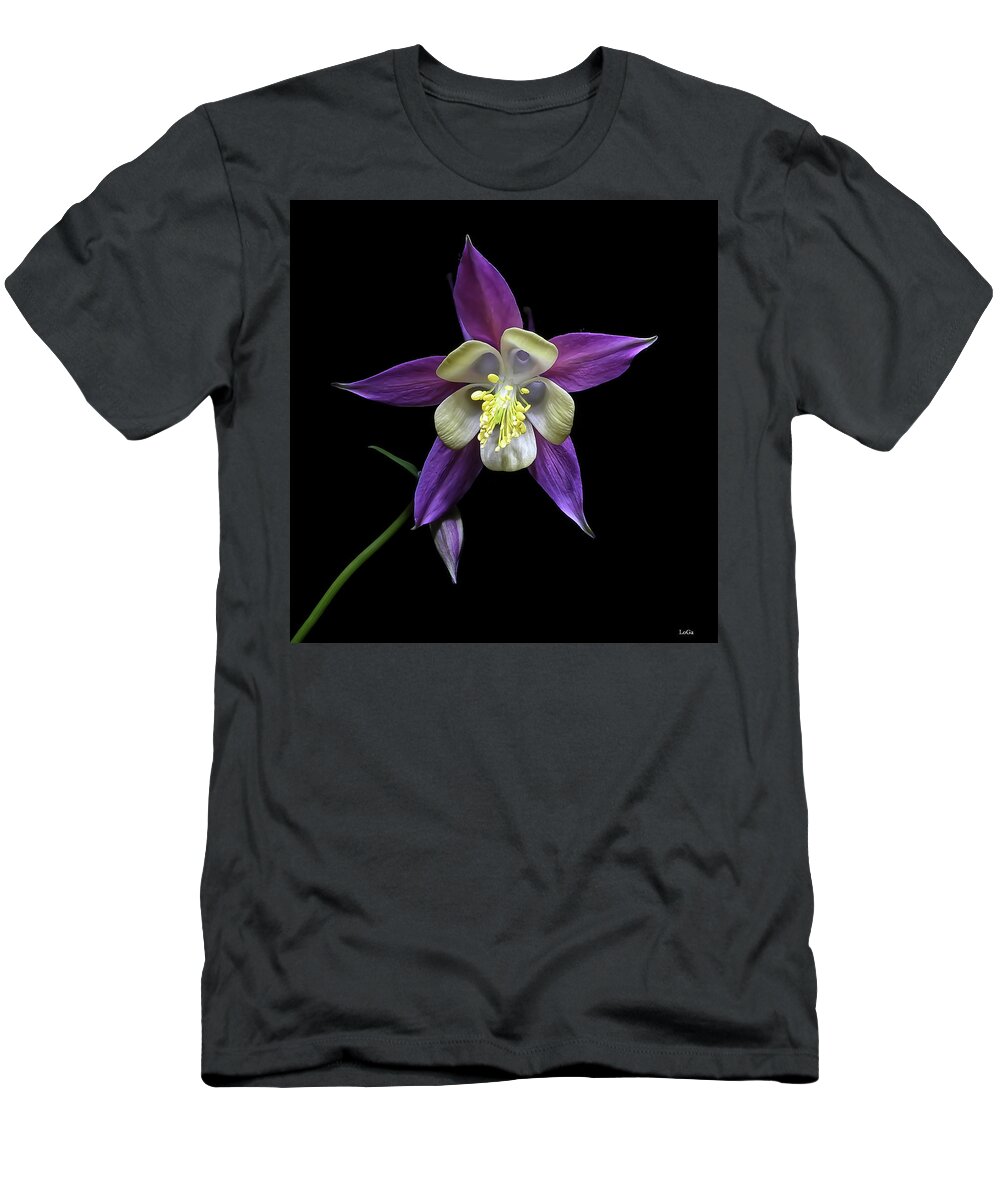 Flower T-Shirt featuring the photograph Columbine flower by Loredana Gallo Migliorini