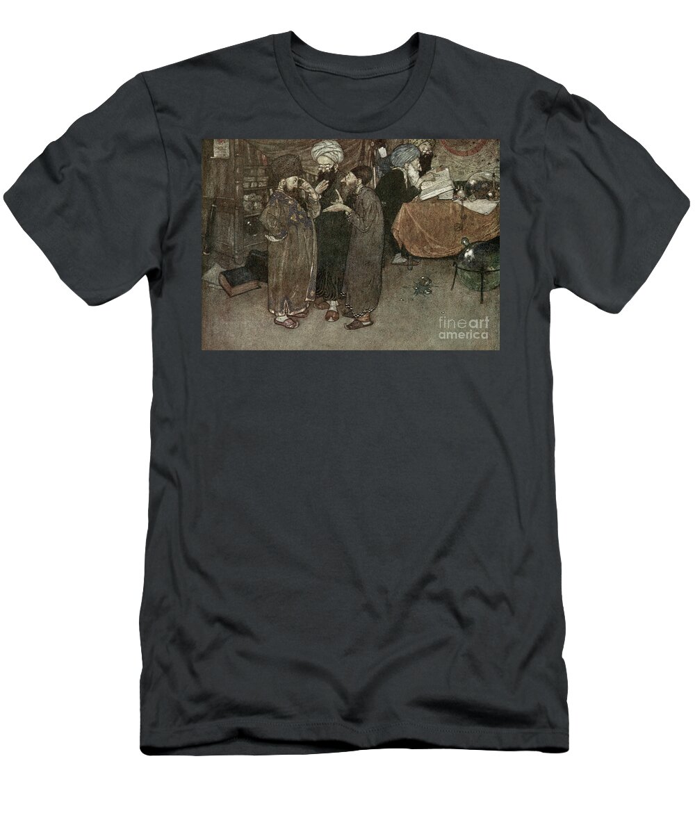 1001 Arabian Nights T-Shirt featuring the drawing Arabian Nights, 1913 by Edmund Dulac