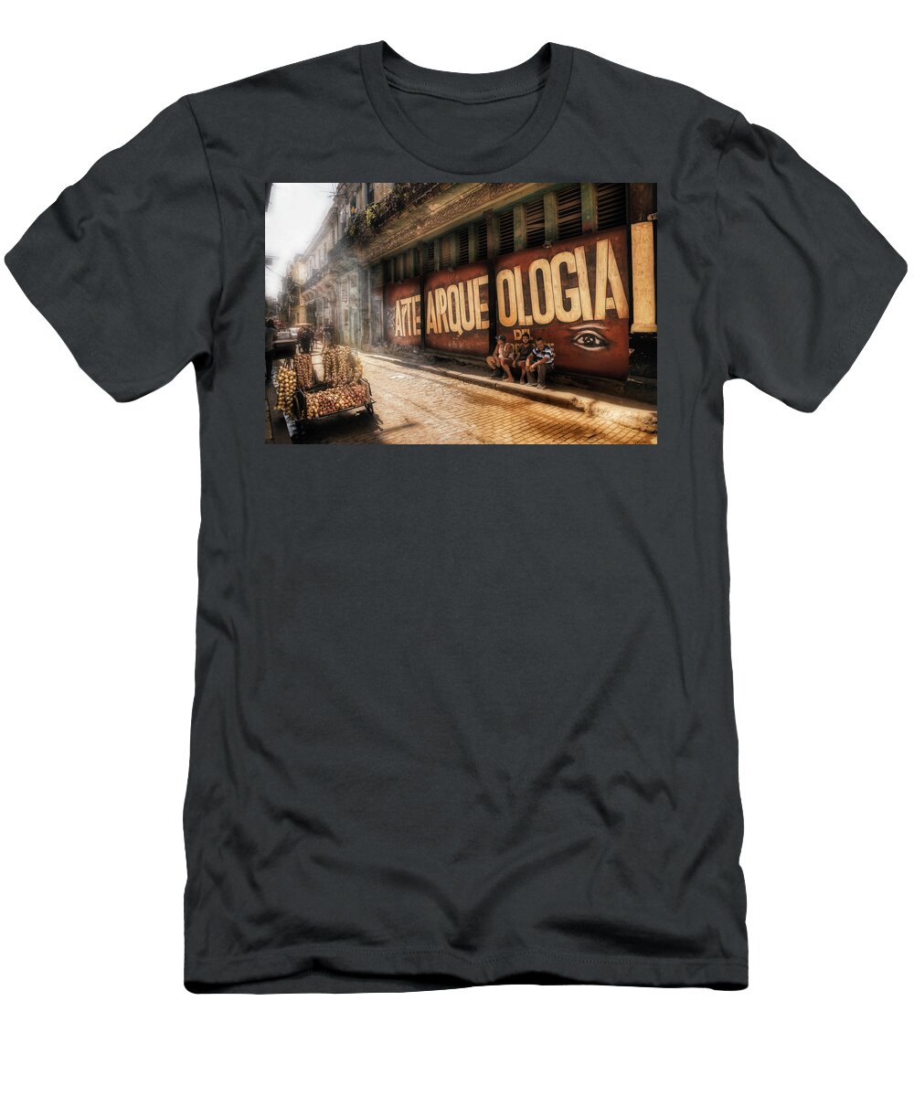 Cuba T-Shirt featuring the photograph Archeology of the present by Micah Offman