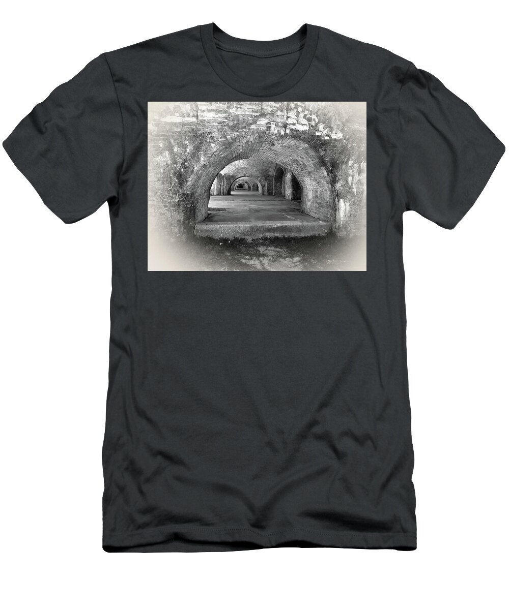 Florida T-Shirt featuring the photograph Arches of Fort Pickens by James C Richardson