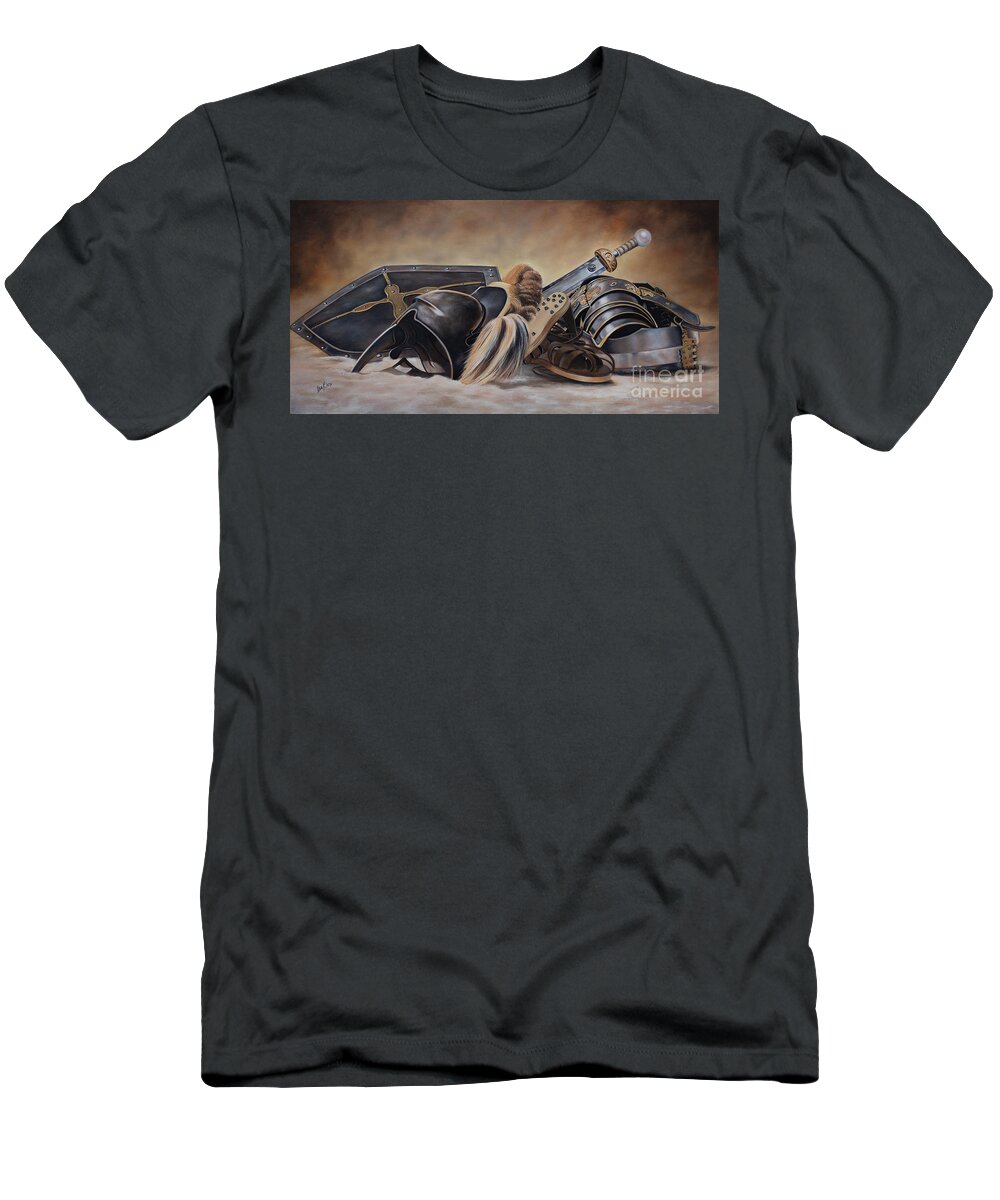 Armour T-Shirt featuring the painting Armour by Ilse Kleyn