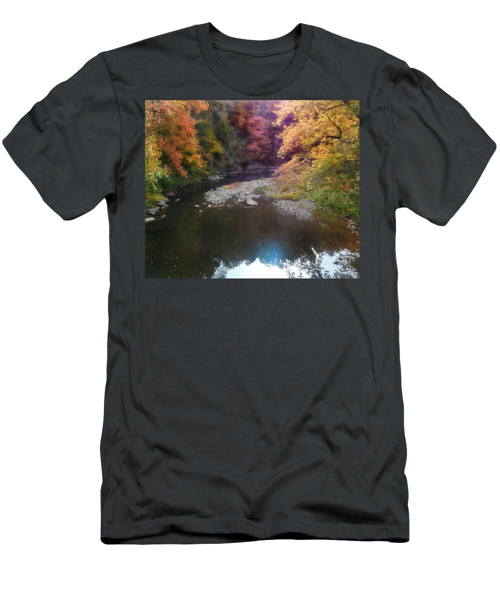 Fall T-Shirt featuring the photograph Around the Bend by David Neace CPX