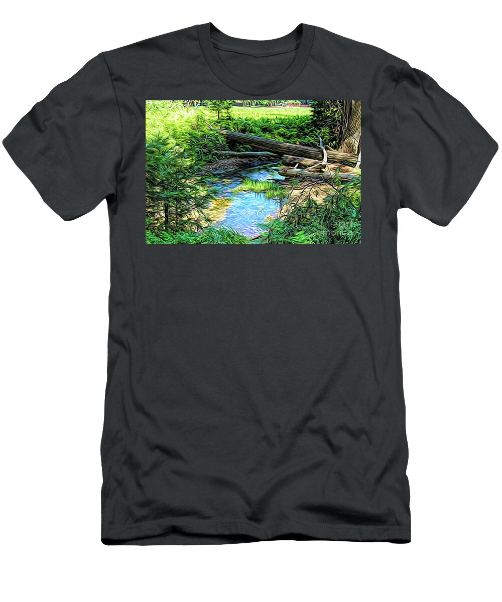 Yosemite National Park T-Shirt featuring the photograph Art Digital Yosemite by Chuck Kuhn