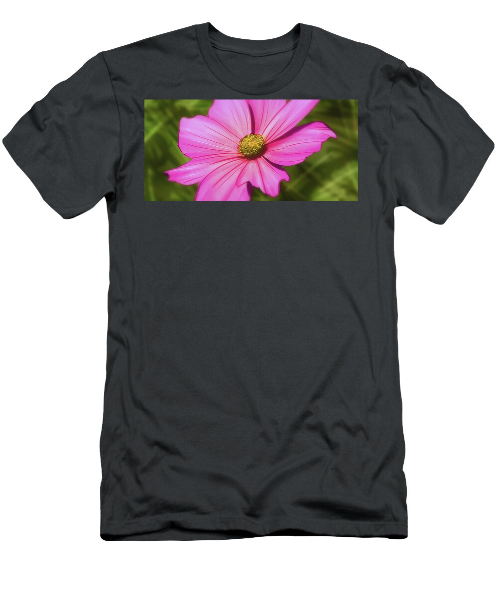 Flowers T-Shirt featuring the digital art Art - Pink Flower by Matthias Zegveld