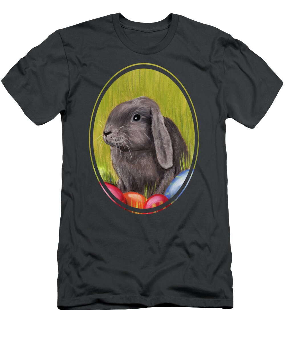Rabbit T-Shirt featuring the painting Easter Bunny by Anastasiya Malakhova