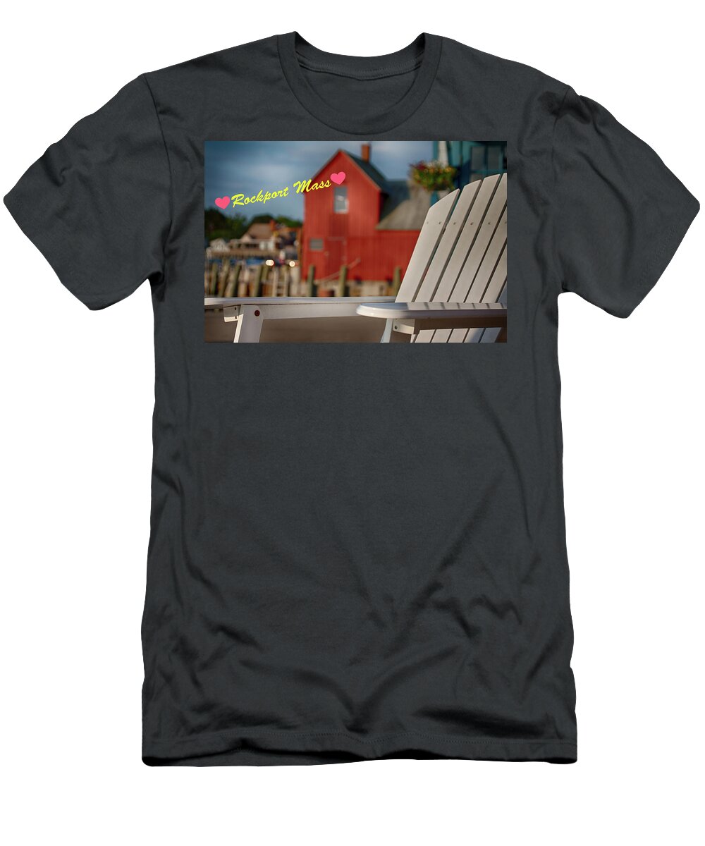 Atlantic Ocean T-Shirt featuring the photograph Rockport Wharf Sunrise by Jeff Folger