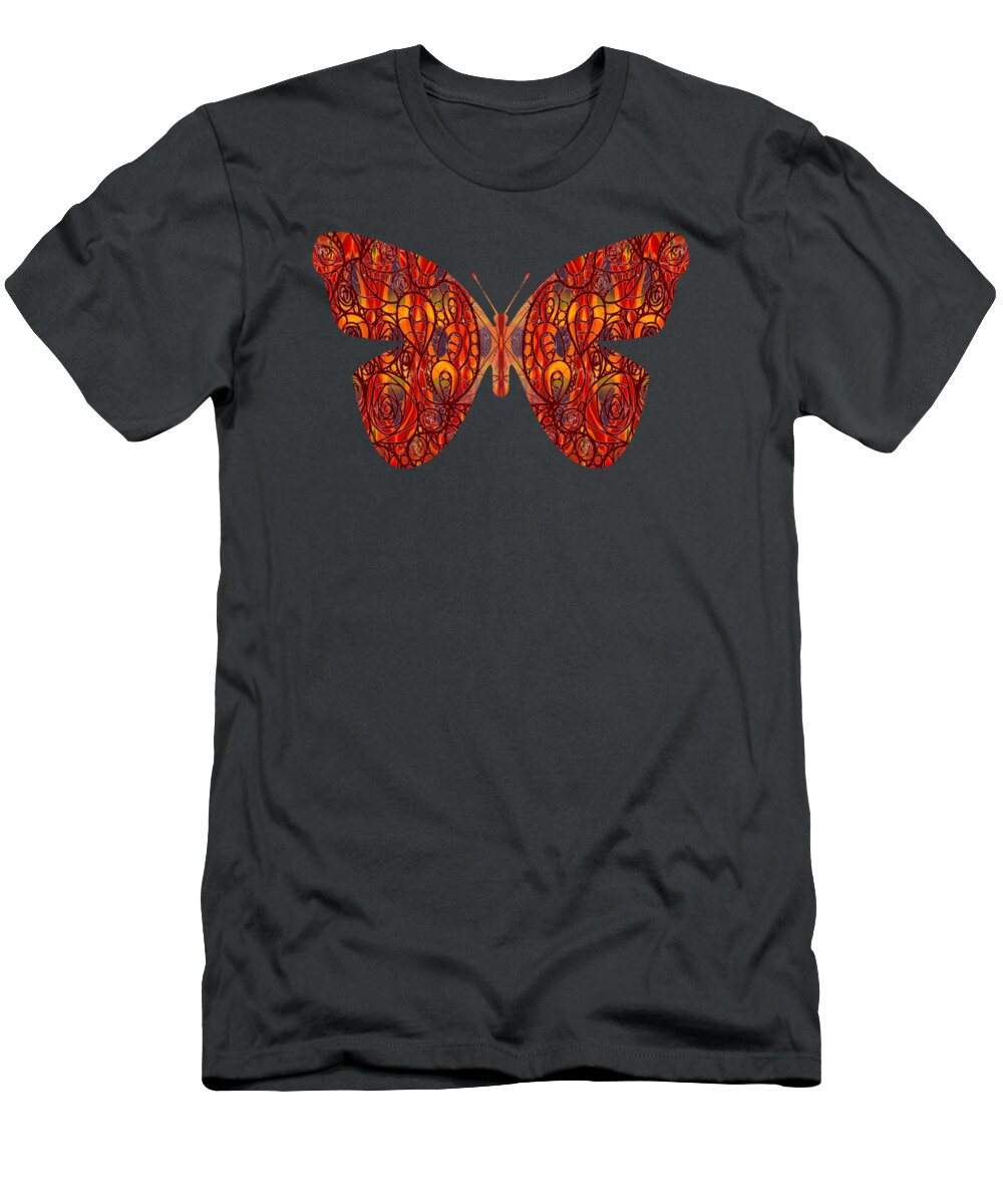 Butterfly T-Shirt featuring the digital art Butterfly Illustration Art - Complex Realities - Omaste Witkowski by Omaste Witkowski