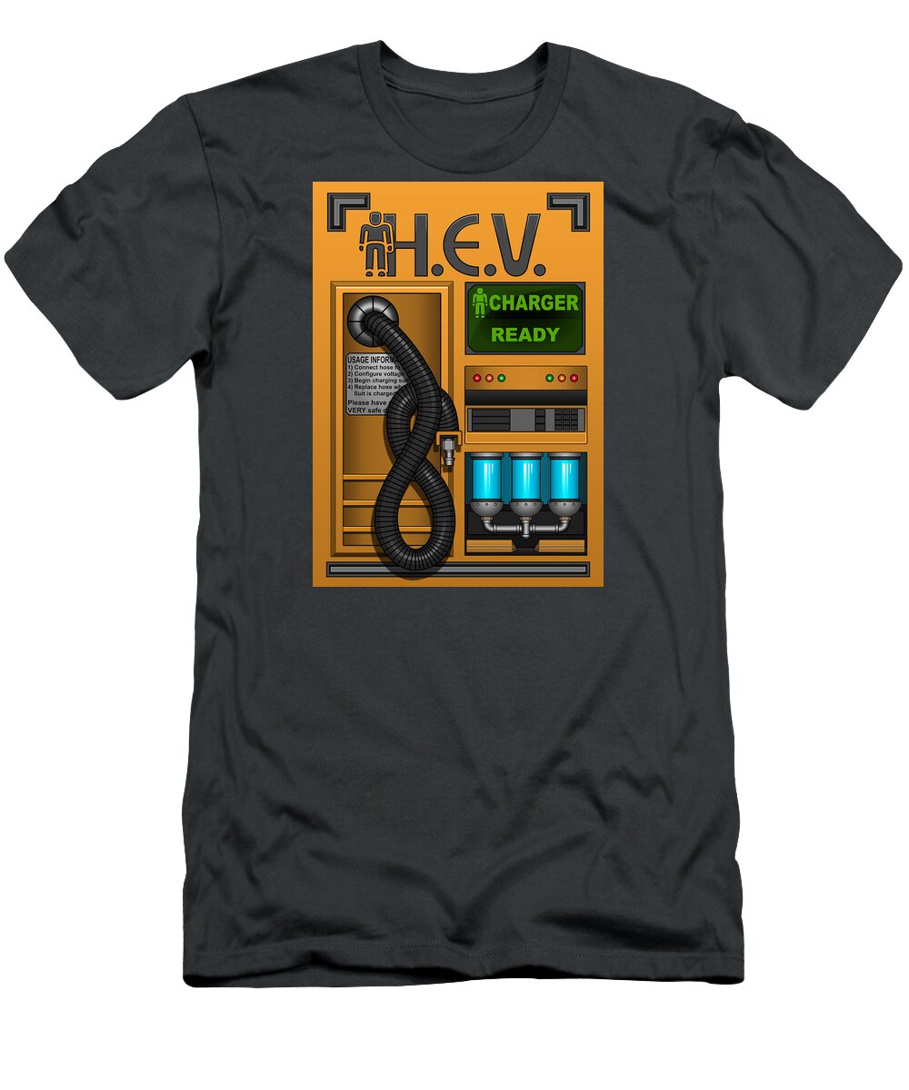 Half Life - HEV Charger T-Shirt by Remus Brailoiu - Fine Art America