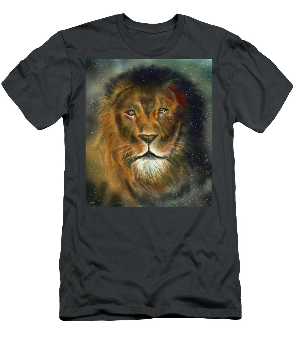  T-Shirt featuring the digital art Aslan by Rob Hartman