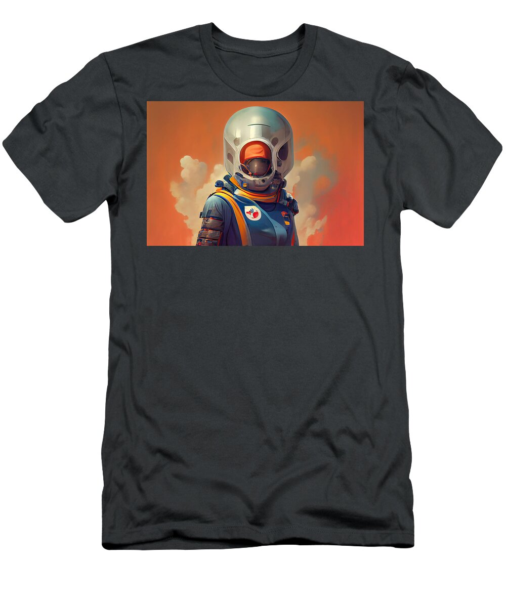 Astronaut T-Shirt featuring the painting Atomic Astronaut Inspared By Damon Soule C6881a46 54ef 4e44 A168 Efaac2171a8e by MotionAge Designs
