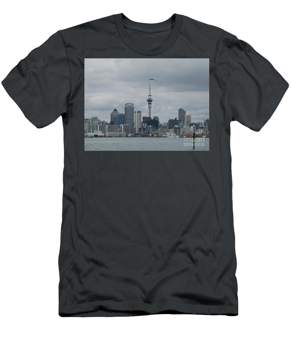 Australia T-Shirt featuring the photograph Auckland Skyline by World Reflections By Sharon