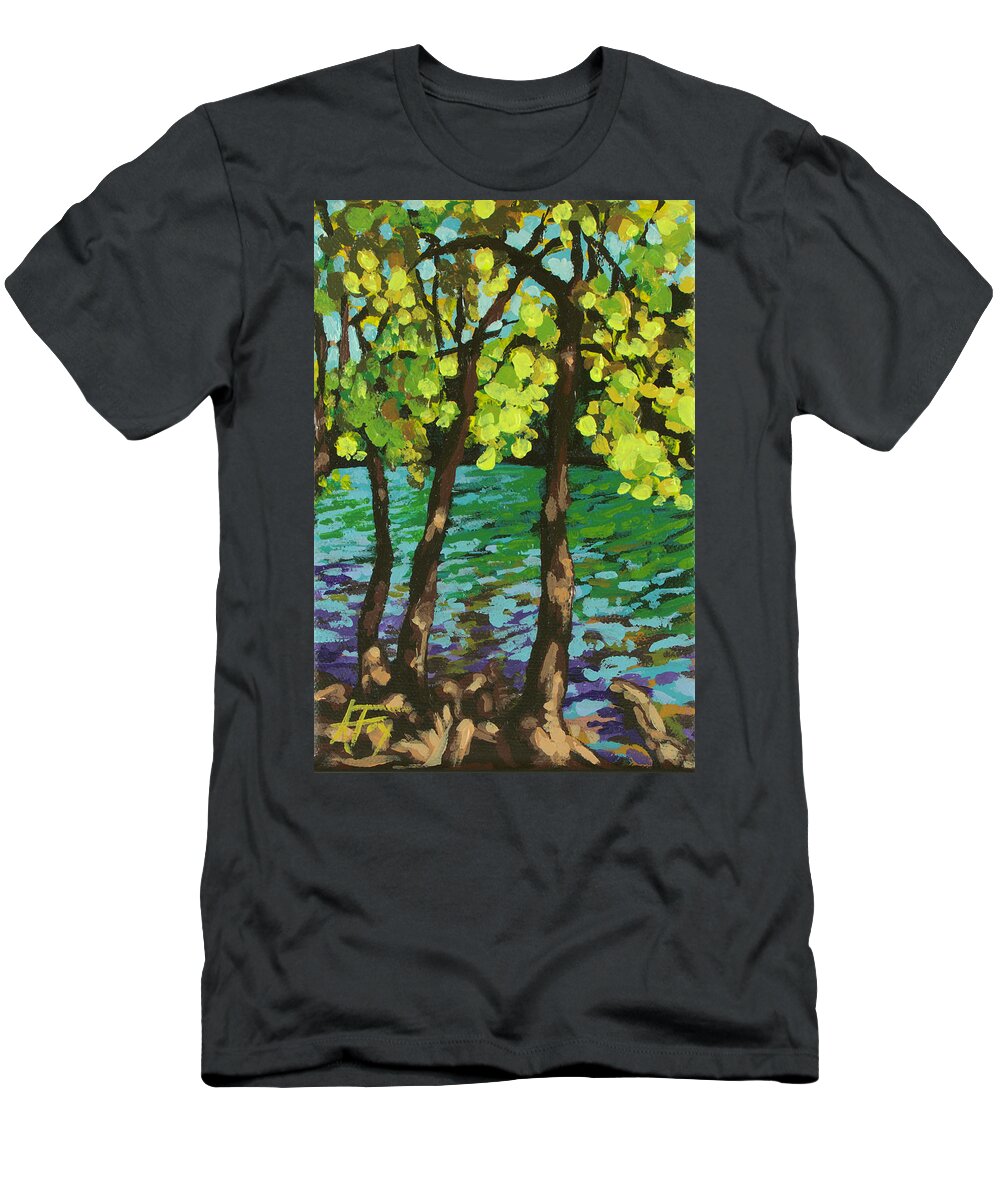 August T-Shirt featuring the painting August Breeze by Allison Fox