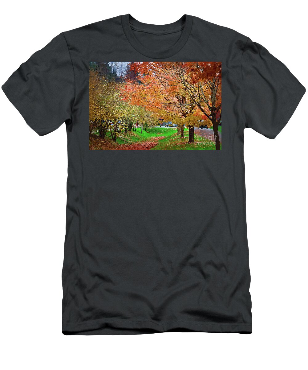 Autumn-foliage T-Shirt featuring the digital art Autumn Colors by Kirt Tisdale