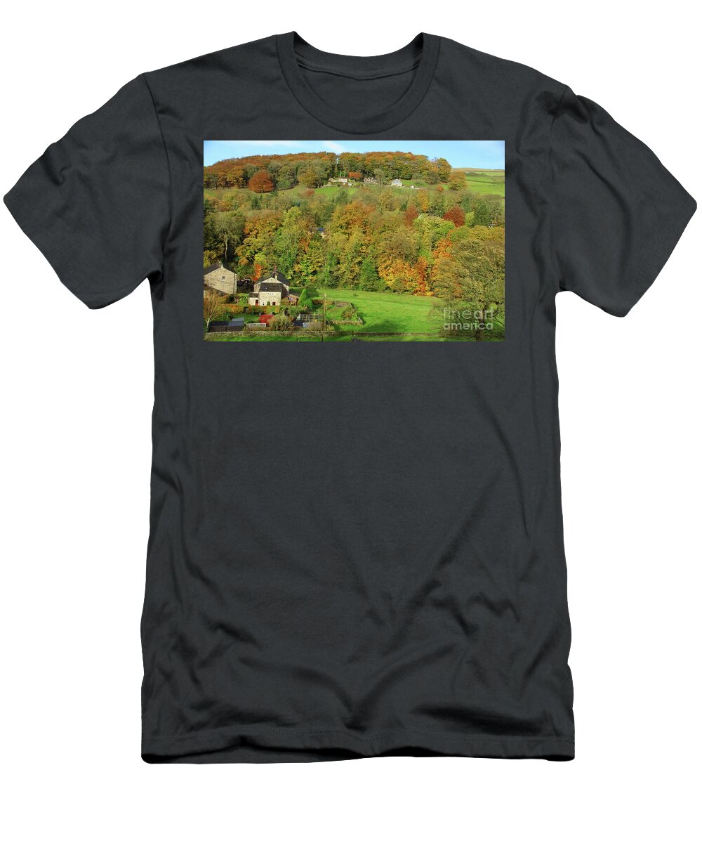 Autumn T-Shirt featuring the photograph Autumn colour in Calderdale, Yorkshire. by David Birchall