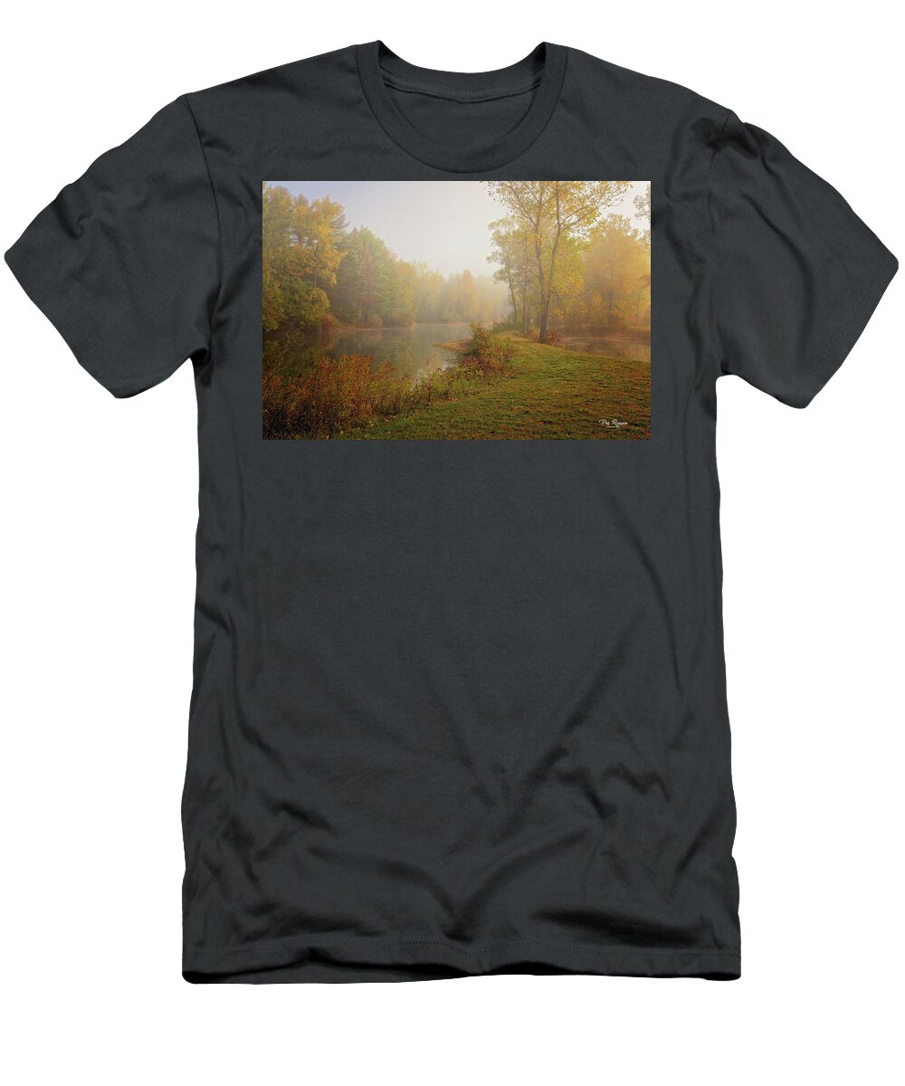 Autumn T-Shirt featuring the photograph Autumn Fog by Peg Runyan
