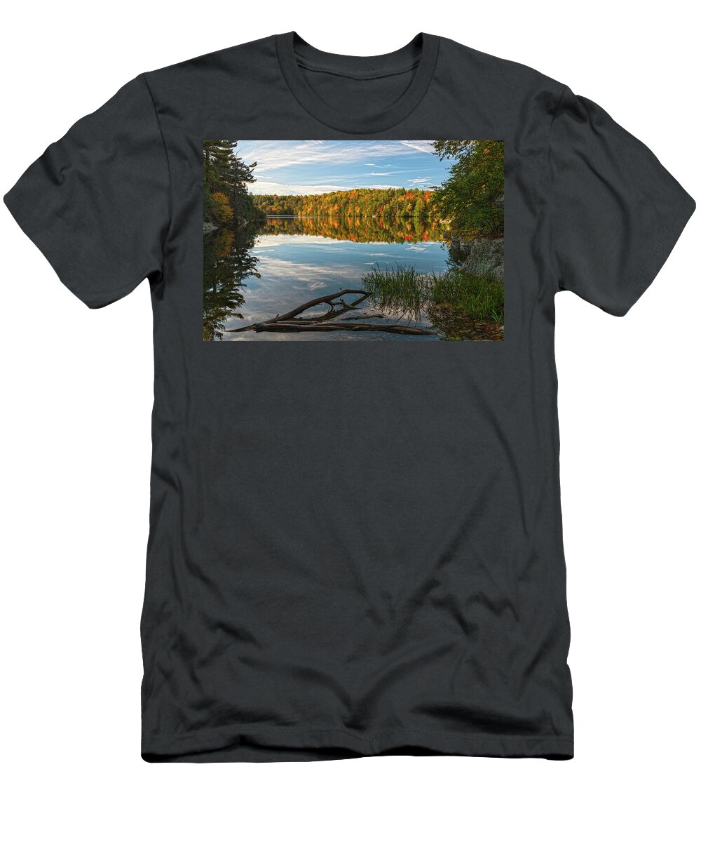 Minnewaska T-Shirt featuring the photograph Autumn Hideaway by Angelo Marcialis