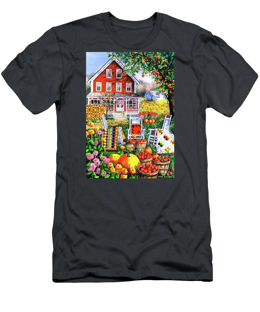 Autumn T-Shirt featuring the painting Autumn Joy by Diane Phalen