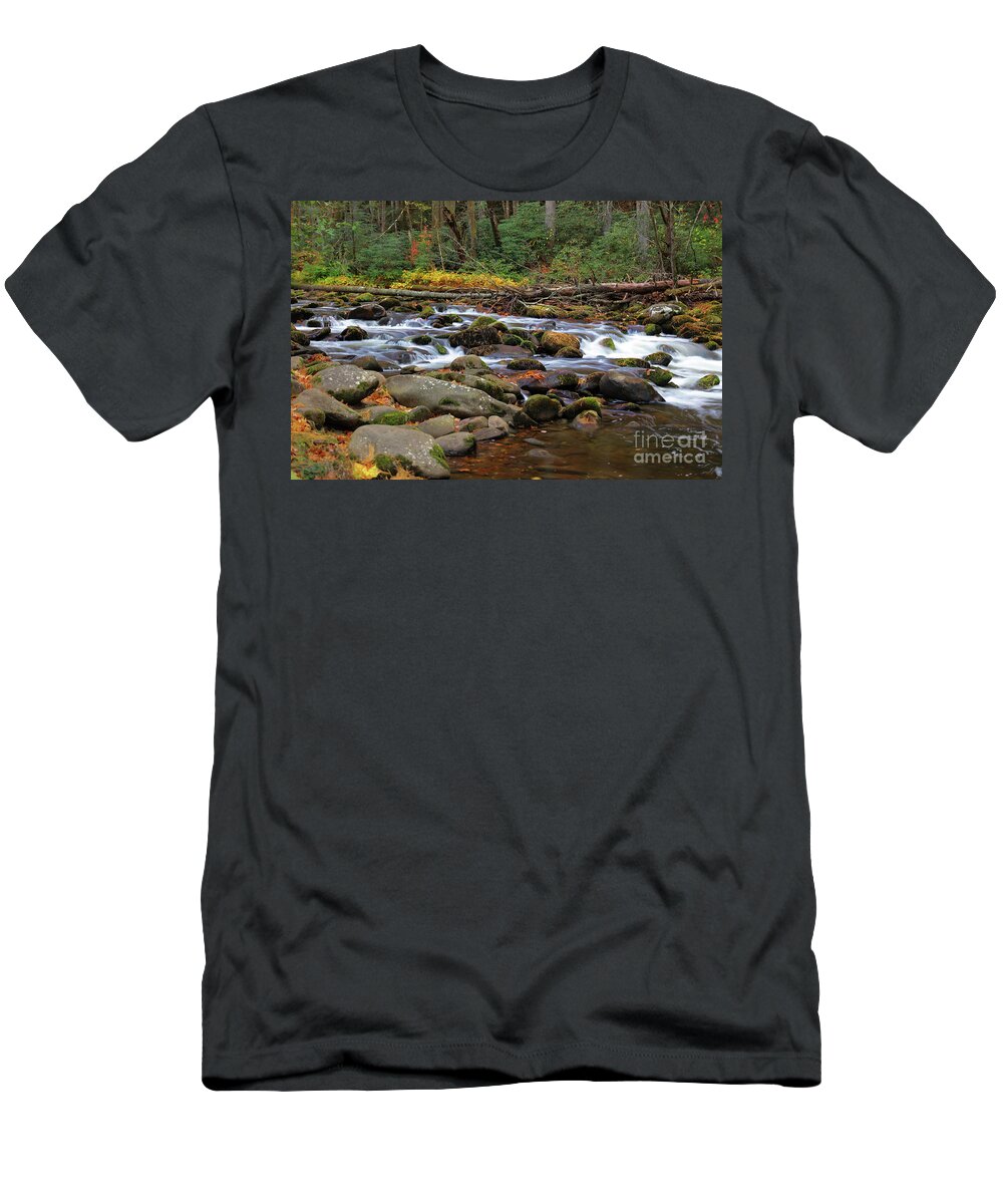 River T-Shirt featuring the photograph Autumn Lullabye by Rick Lipscomb