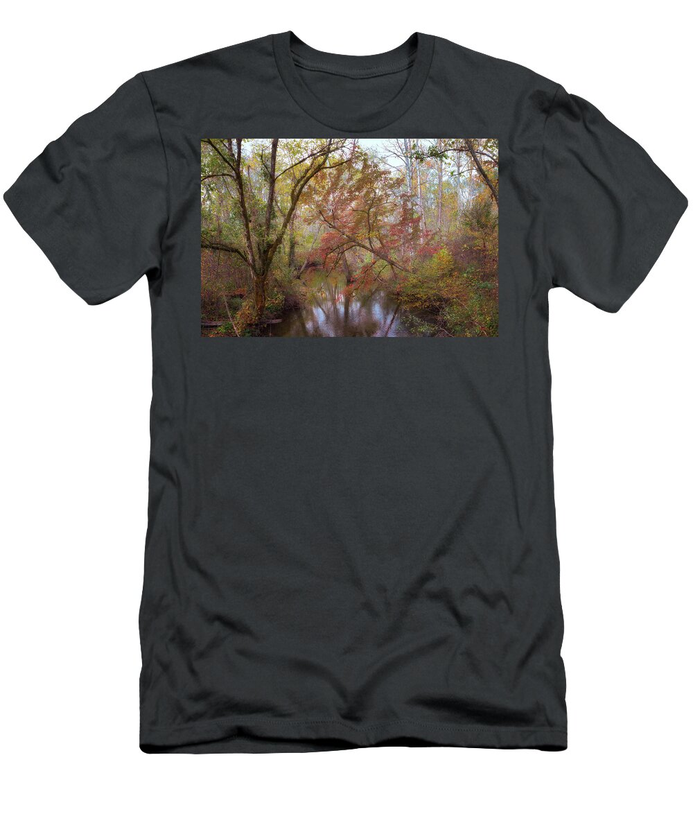 Smoky Mountains T-Shirt featuring the photograph Autumn on Abrams Creek - Cades Cove by Susan Rissi Tregoning