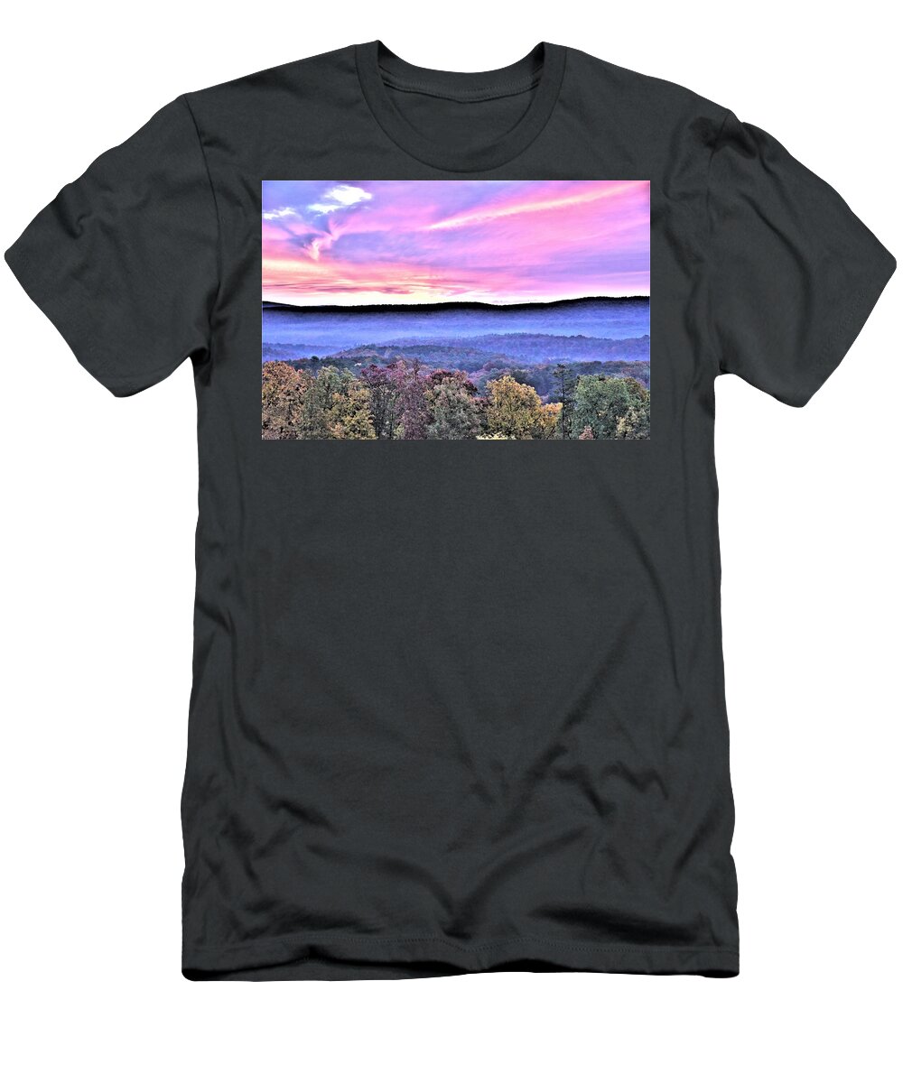 Autumn T-Shirt featuring the photograph Autumn Sunrise by Kim Bemis