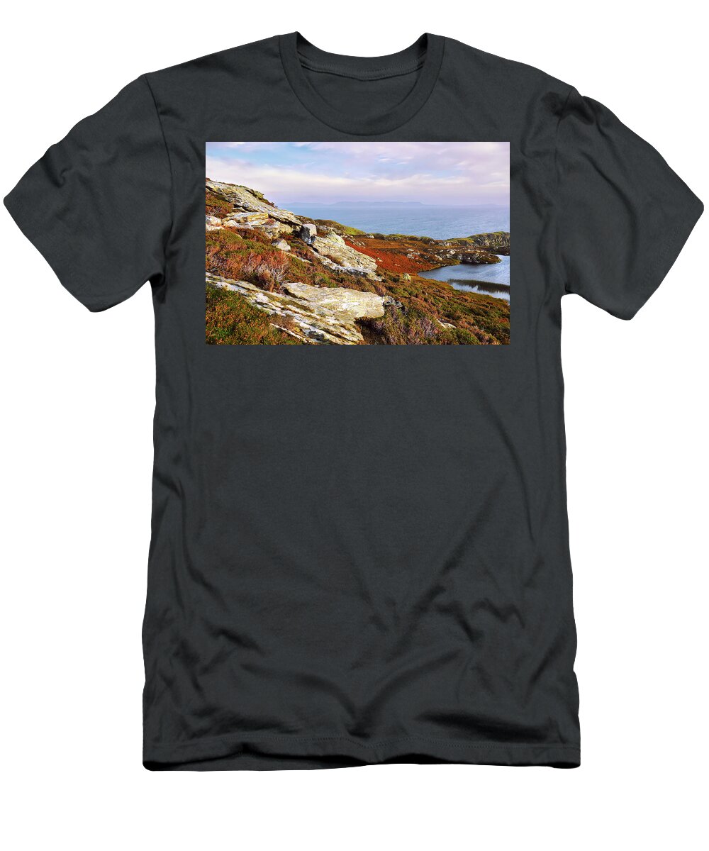 Slieve League T-Shirt featuring the photograph Autumn Sunset from Slieve League 3 by Lexa Harpell