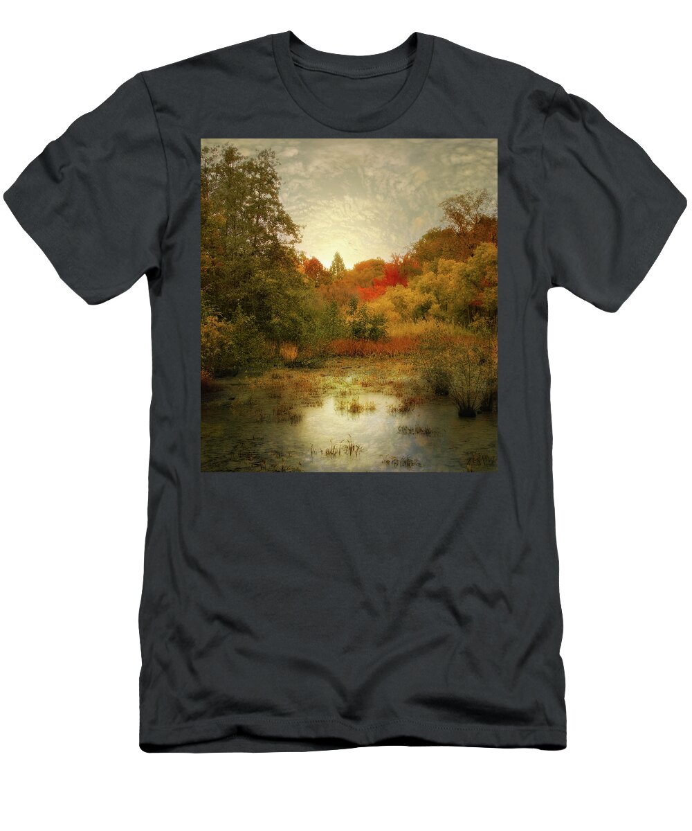 Autumn T-Shirt featuring the photograph Autumn Wetlands by Jessica Jenney