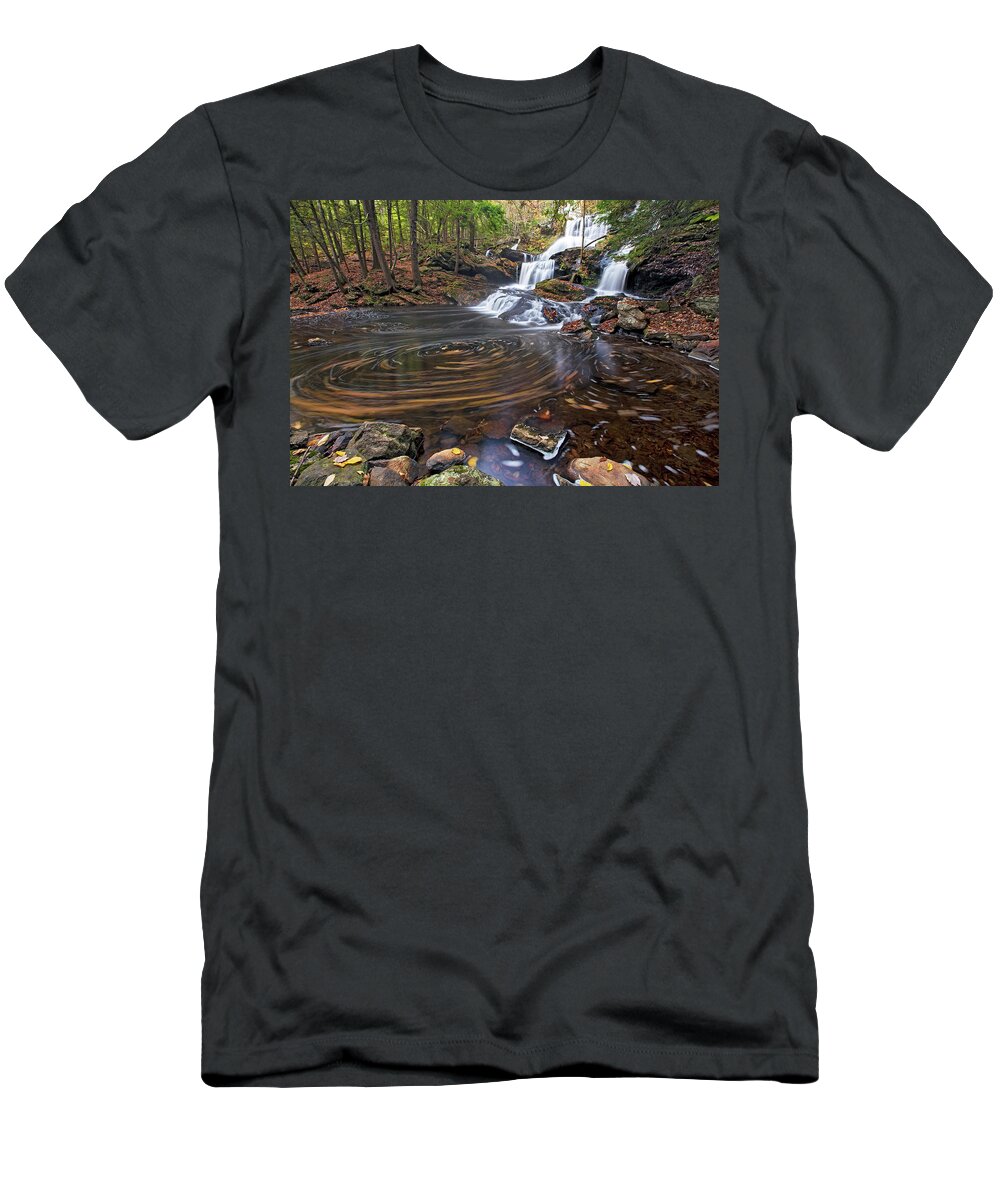 Whirlpool T-Shirt featuring the photograph Autumn Whirlpool by Eric Gendron