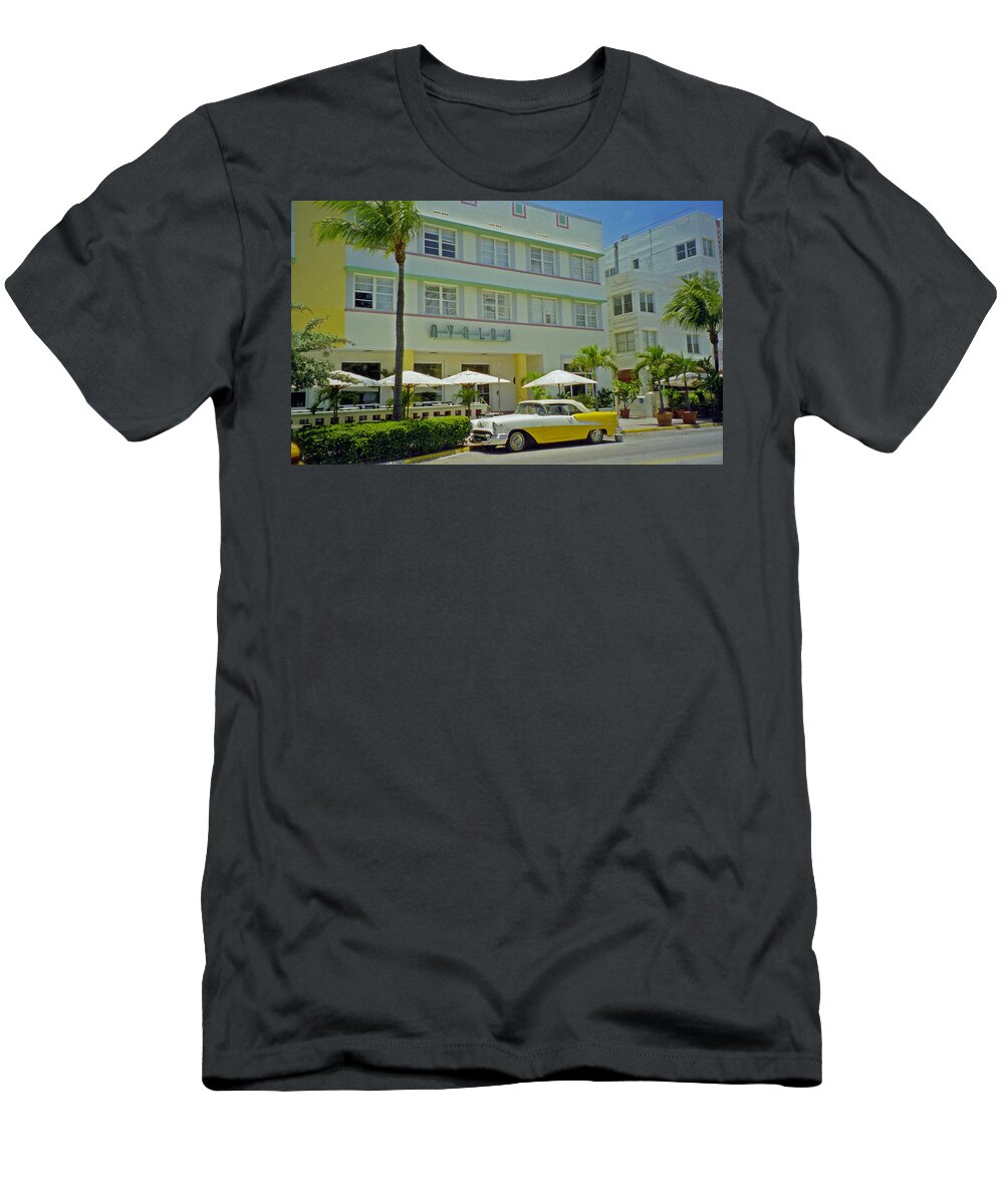 Avalon T-Shirt featuring the photograph Avalon-Miami Beach 1990s by Matthew Bamberg