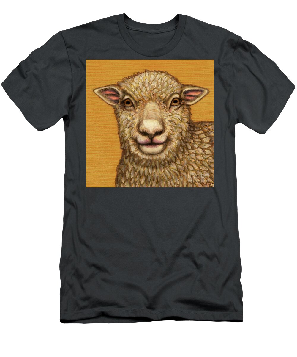 Sheep T-Shirt featuring the painting Babydoll Southdown Sheep by Amy E Fraser