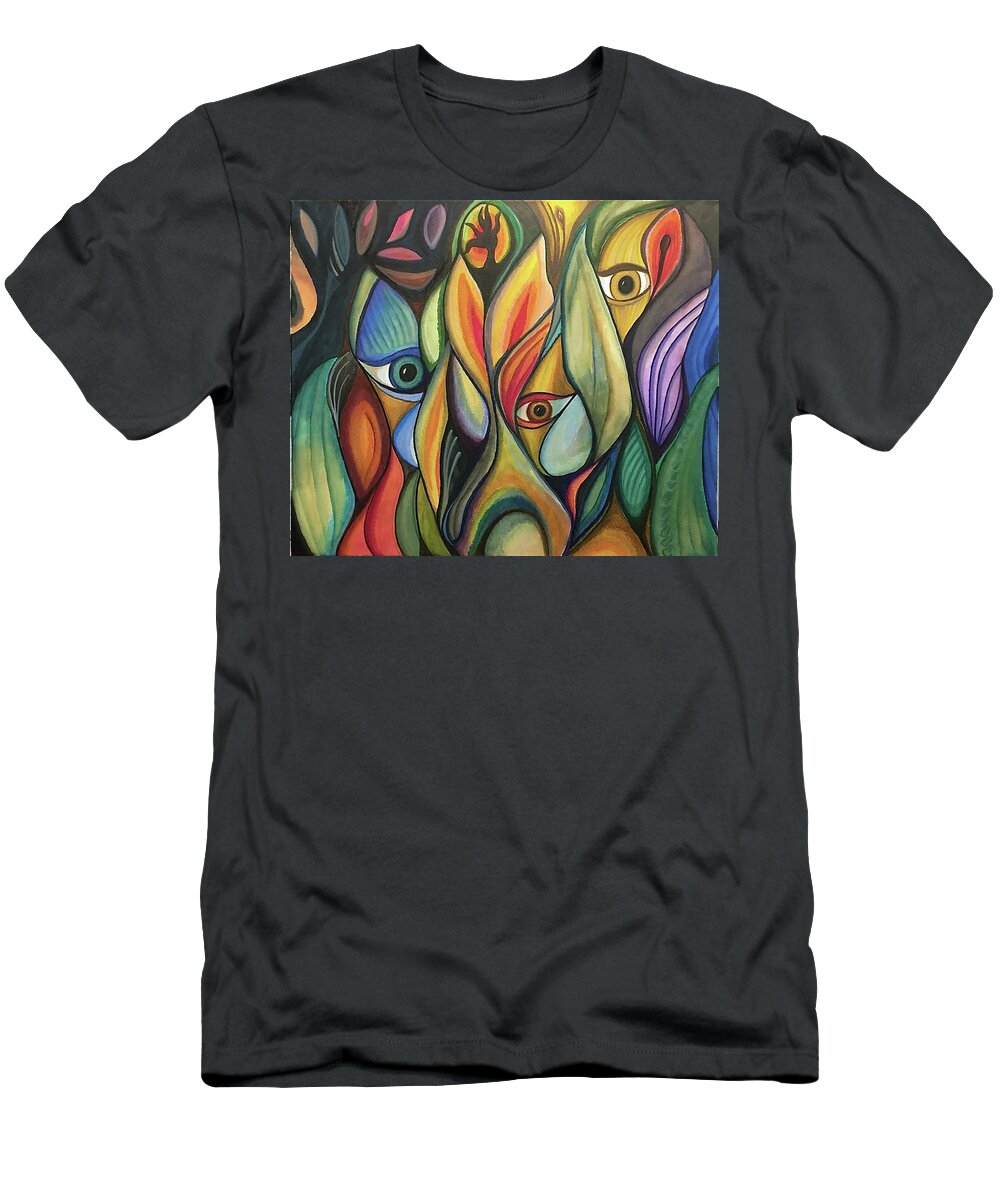 Nature T-Shirt featuring the mixed media Back to Nature by Jeff Malderez