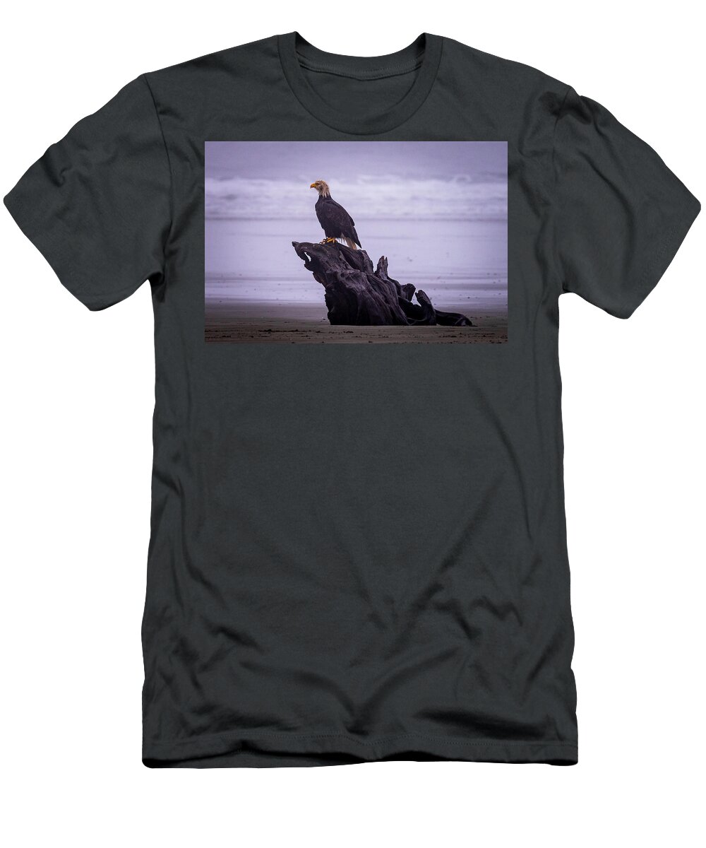Bald Eagle T-Shirt featuring the photograph Bad Hair Day by Stephen Sloan