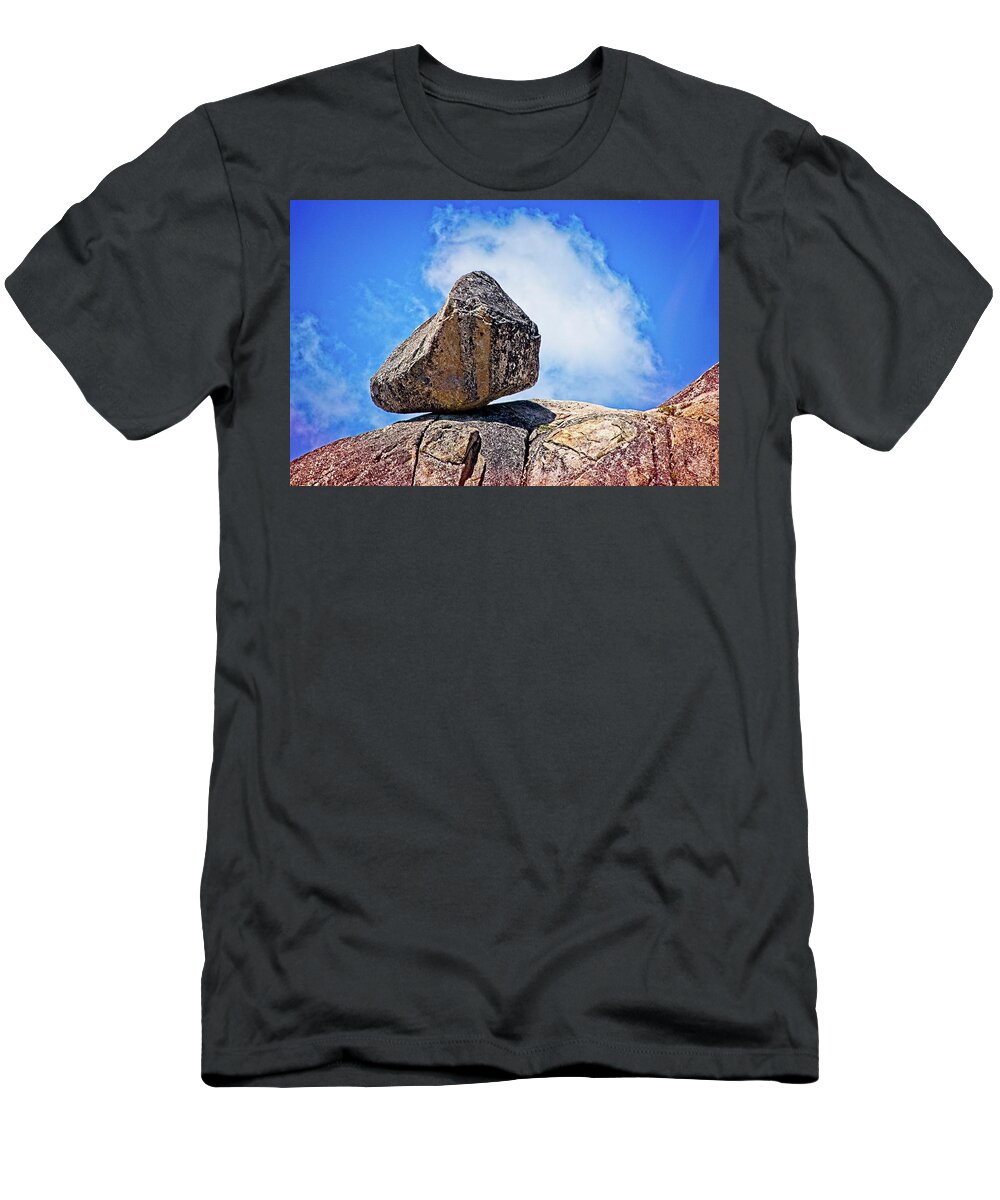 Stone T-Shirt featuring the photograph Balancing Act by David Desautel