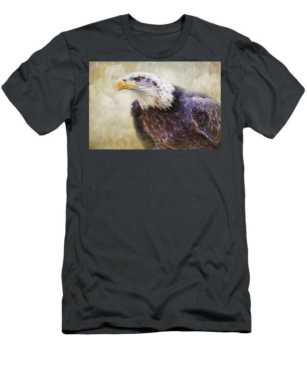 Bald Eagle T-Shirt featuring the photograph Bald Eagle - The Cloud Dweller by Peggy Collins