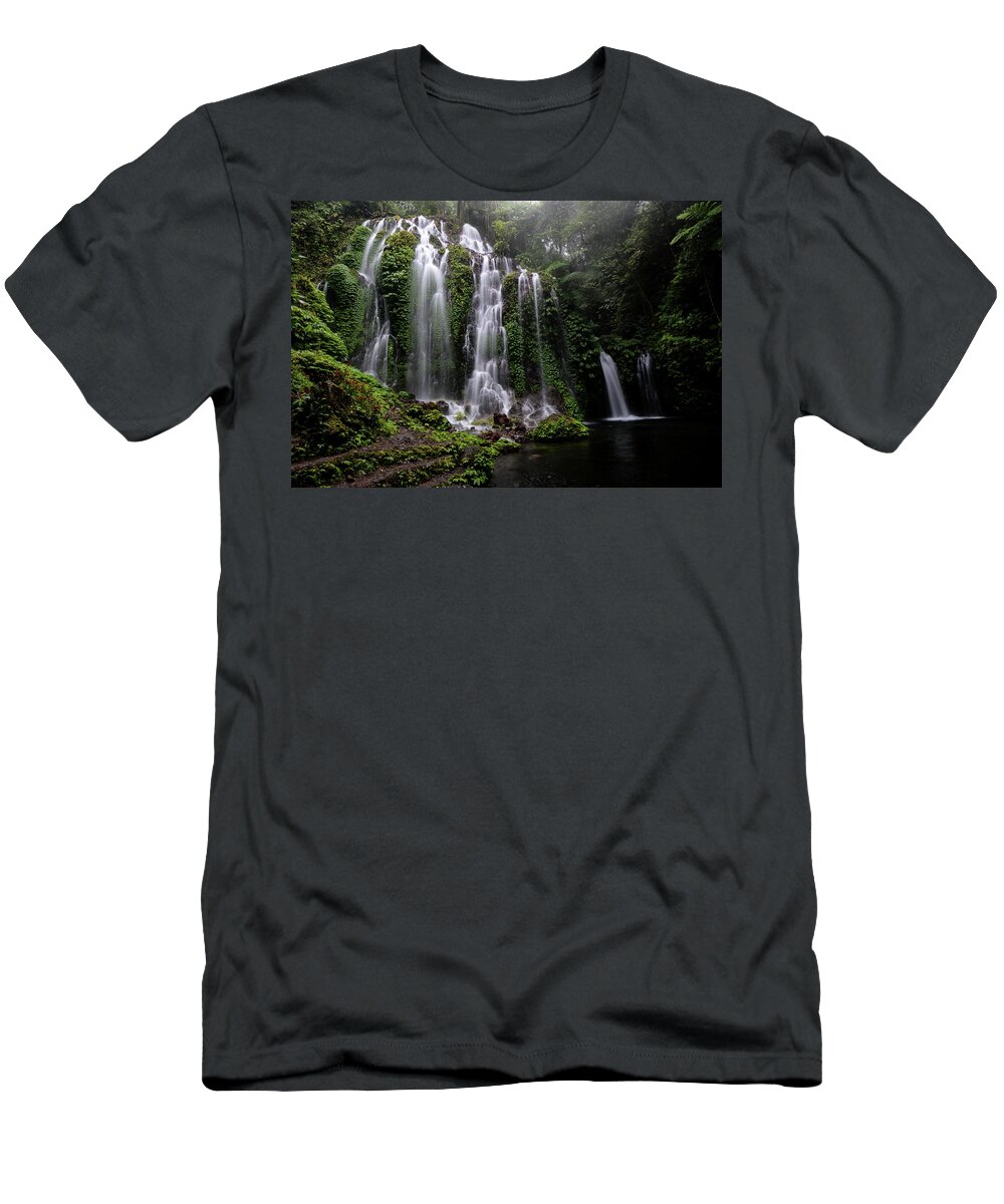 Waterfalls Bali T-Shirt featuring the photograph Banyu Wana Amertha Waterfall - Bali, Indonesia by Earth And Spirit