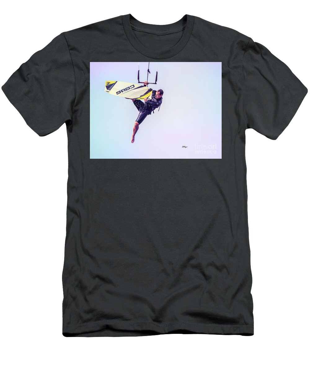 Kites T-Shirt featuring the photograph Barely Hanging On by DB Hayes