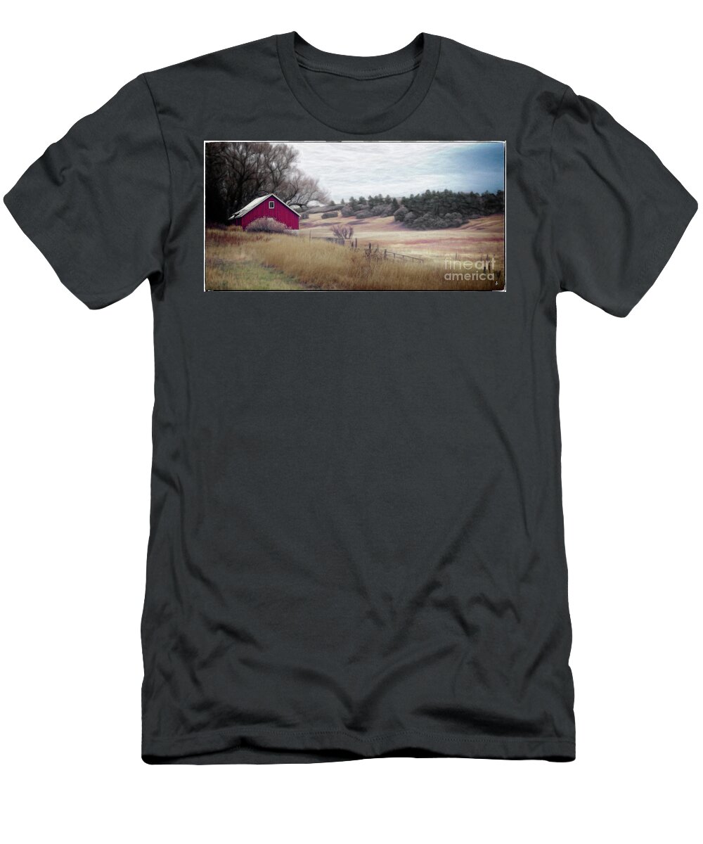 Fine Art Photography T-Shirt featuring the photograph Barn Near Castle Rock, Colorado by John Strong