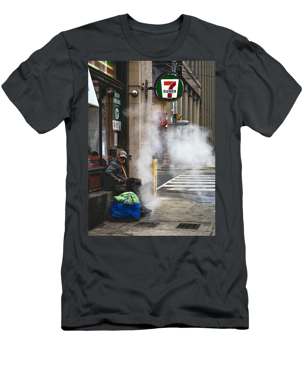 7 Eleven T-Shirt featuring the photograph Bay Street Life Toronto by Dee Potter
