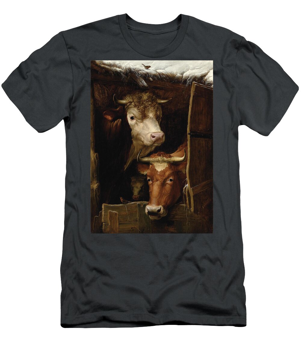 Thomas Sidney Cooper T-Shirt featuring the painting Be it ever so humble, there's no place like home by Thomas Sidney Cooper