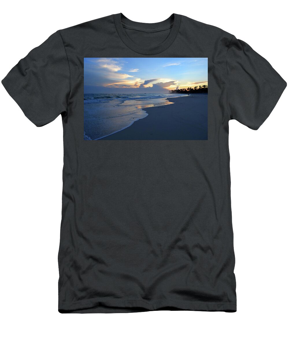 Sunset T-Shirt featuring the photograph Beach Sunset Photo 123 by Lucie Dumas