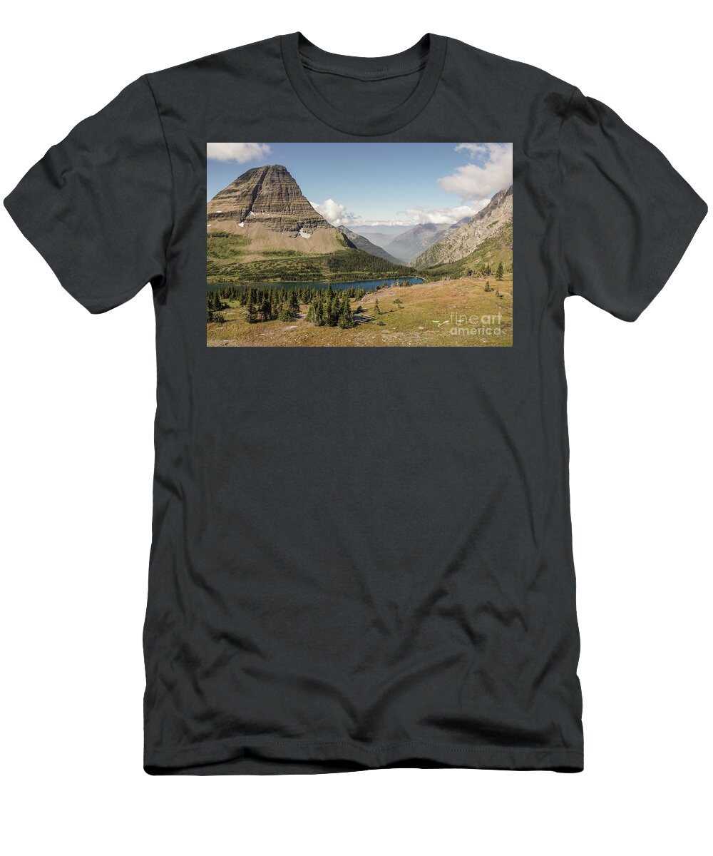 Bearhat Mountain T-Shirt featuring the photograph Bearhat Mountain and Hidden Lake #1 by Nancy Gleason